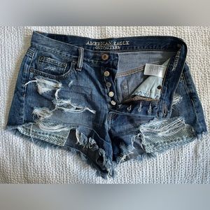AE denim shorts